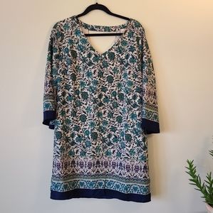 Modcloth Pink Owl paisley shift dress